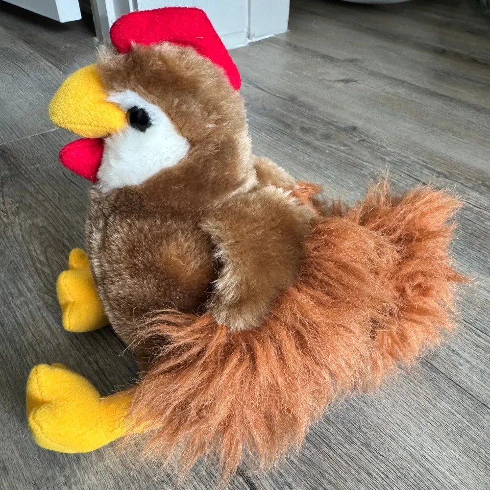 Metacom‎ Old MacDonalds Talking Farmyard Friends Randy Rooster Brown Plush Toy